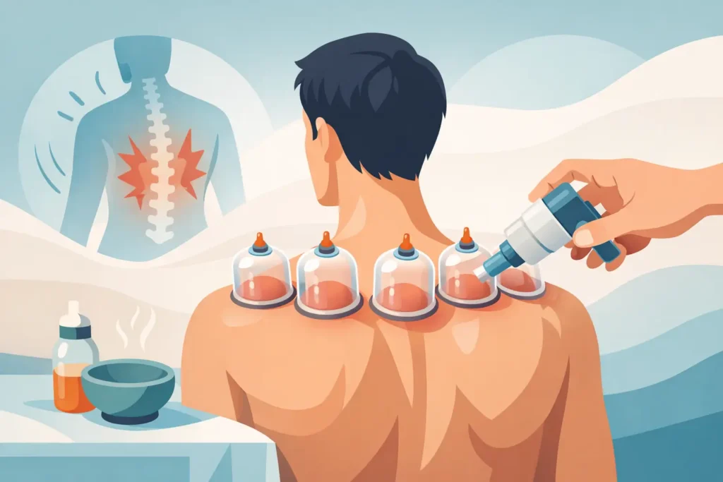 Cupping bij vastzittende rugspieren uitgelegd