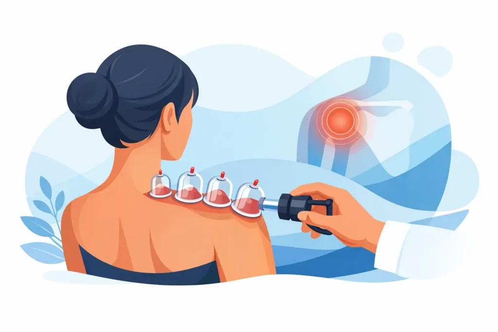 Schouderklachten verminderen met cupping